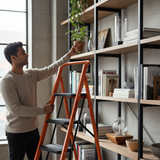 Iron A-Frame Ladder – Wide Step Home Use